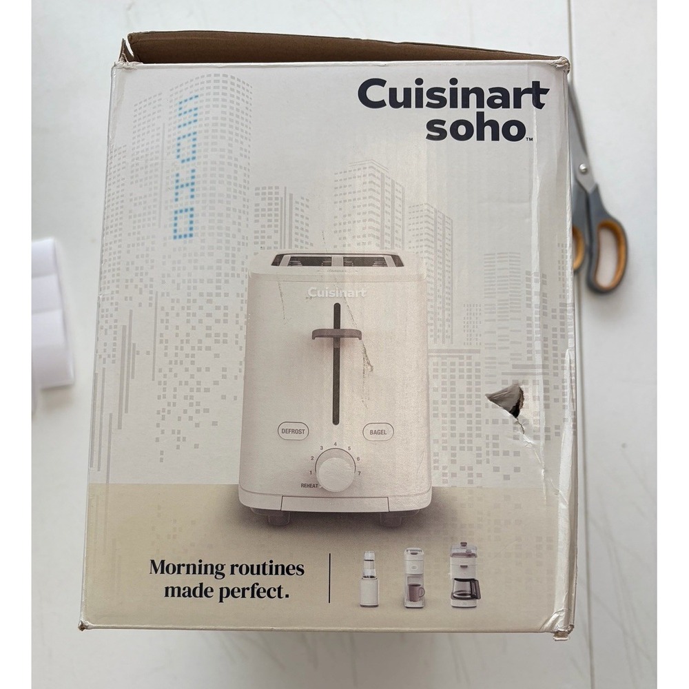 New Cuisinart Soho Collection 2 Slice Toaster, Reheat and Bagel Setting Truffle - Picture 3 of 5